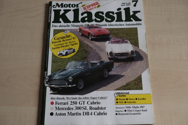 Deckblatt Motor Klassik (07/1987)